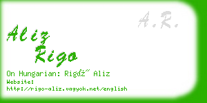 aliz rigo business card